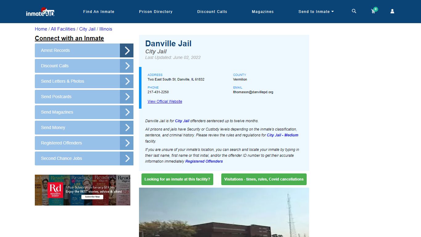 Danville Jail | Inmate Locator
